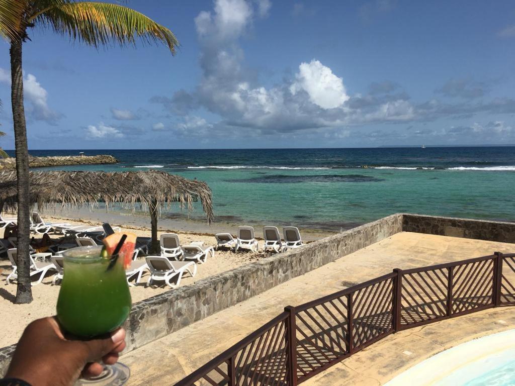 Studio Vue Mer Piscine Plage Kaz Punch Manganao Chez Julie Saint-Francois  Eksteriør billede